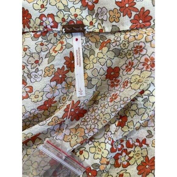 Free People Bonnie Mini Dress in Tea Combo Size L - Picture 9 of 9